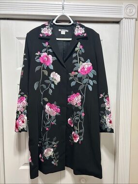 Nygård Collection Embroidered Coat - Size 16